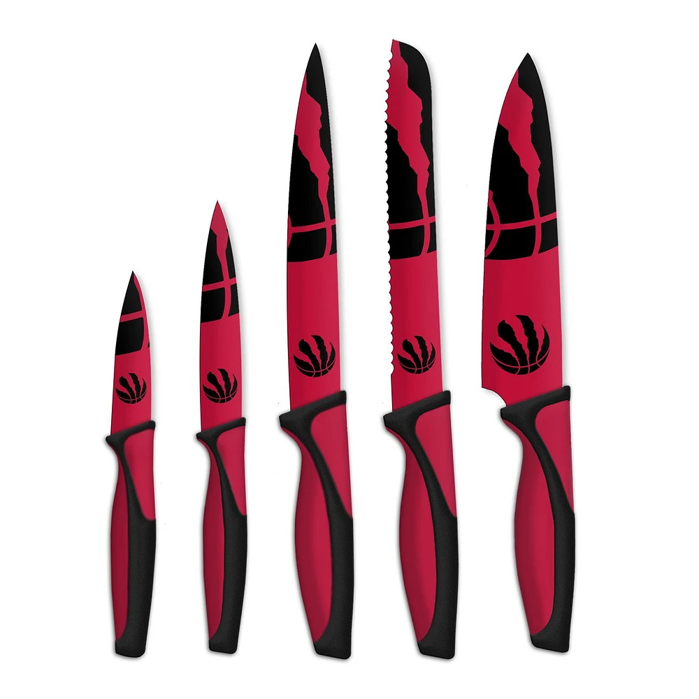 OFFICIALLY LICENSED NBA 5 KNIFE KITCHEN SET TORONTO RAPTORS