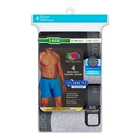 Fruit of the Loom Men's CoolZone Black & Grey Boxer Briefs, 4-Pack, Sizes: S-XL