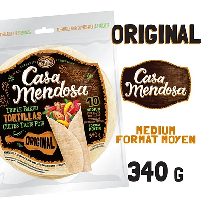 Casa Mendosa Original 7" Medium Tortillas, 10 ct, 340 g