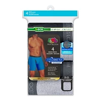 Fruit of the Loom Men's CoolZone Black & Grey Boxer Briefs, 4-Pack, Sizes: S-XL