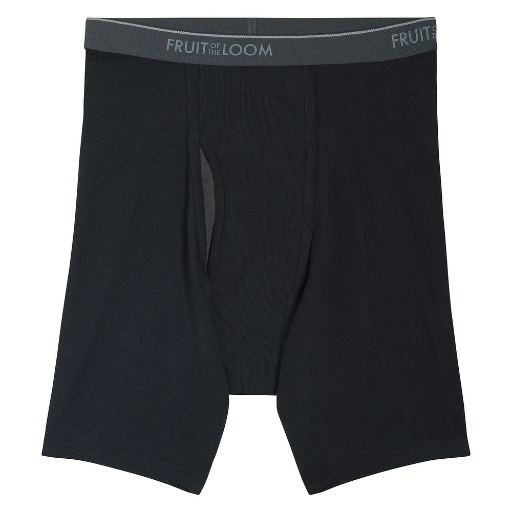 Fruit of the Loom Men's CoolZone Black & Grey Boxer Briefs, 4-Pack, Sizes: S-XL