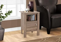 Monarch Specialties Accent Table, Side, End, Nightstand, Lamp, Storage, Living Room, Bedroom, Brown Laminate, Transitional