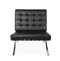 Plata Decor - Cross Lounge Chair  in Black