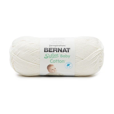 Bernat® Softee® Baby Cotton™ Yarn, Cotton-Acrylic #3 DK, 4.25oz/120g