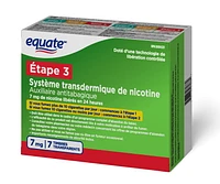 Equate Clear Step 3 Patches, Nicotine Transdermal Patch, 7mg, Stop Smoking Aid