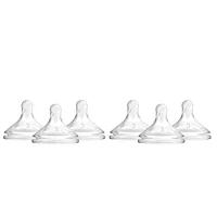 Dr. Brown's Natural Flow® Options+™ Wide-Neck Bottle Nipple, Level 3, 6m+, 6 Pack