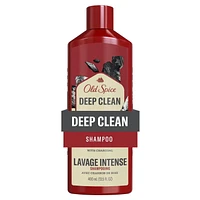 Old Spice Deep Clean Shampoo for Men with Charcoal, Fresh and Clean Scent, Removes Built Up Dirt and Oil, 400ML