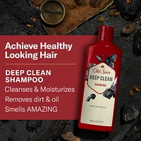 Old Spice Deep Clean Shampoo for Men with Charcoal, Fresh and Clean Scent, Removes Built Up Dirt and Oil, 400ML