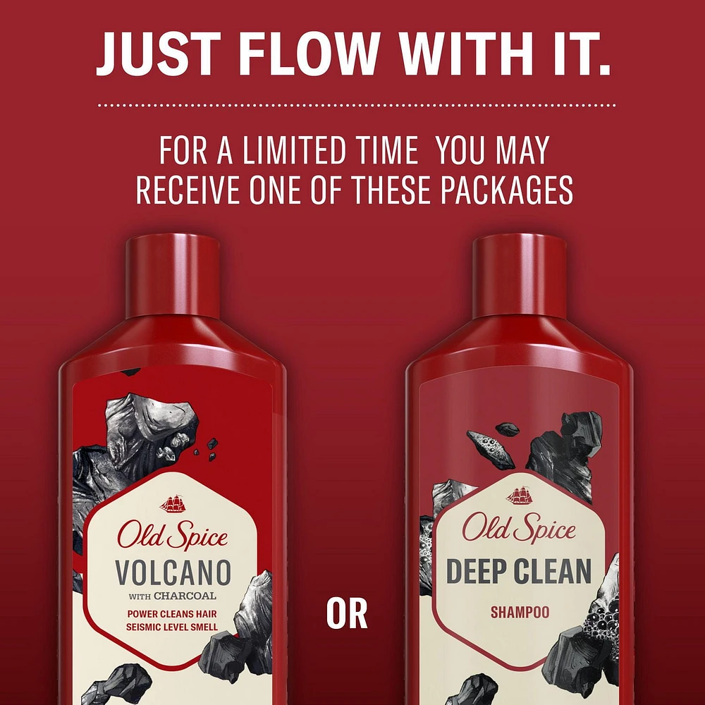 Old Spice Deep Clean Shampoo for Men with Charcoal, Fresh and Clean Scent, Removes Built Up Dirt and Oil, 400ML