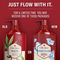 Old Spice Fresh Clean Shampoo and Conditioner 2in1 for Men with Glacier Water Scent, for Thick and Healthy Hair for Men, 650ML