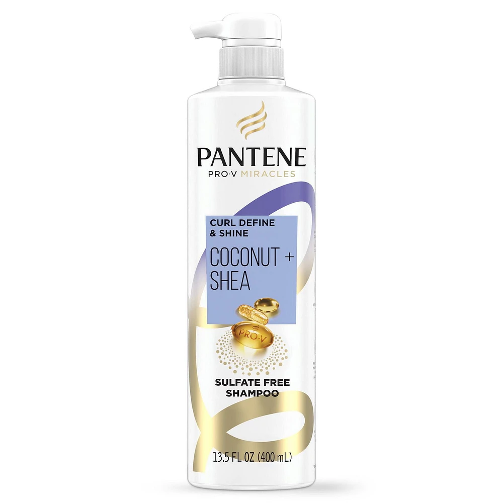 Shampooing Pantene Pro-V Miracles Définition des boucles et éclat Noix de coco + karité, sans sulfate 400ML
