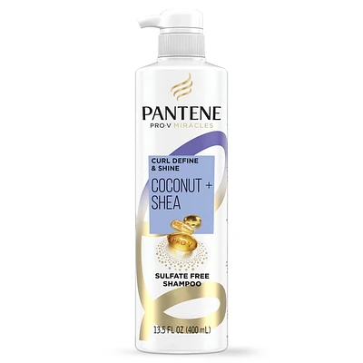 Shampooing Pantene Pro-V Miracles Définition des boucles et éclat Noix de coco + karité, sans sulfate 400ML