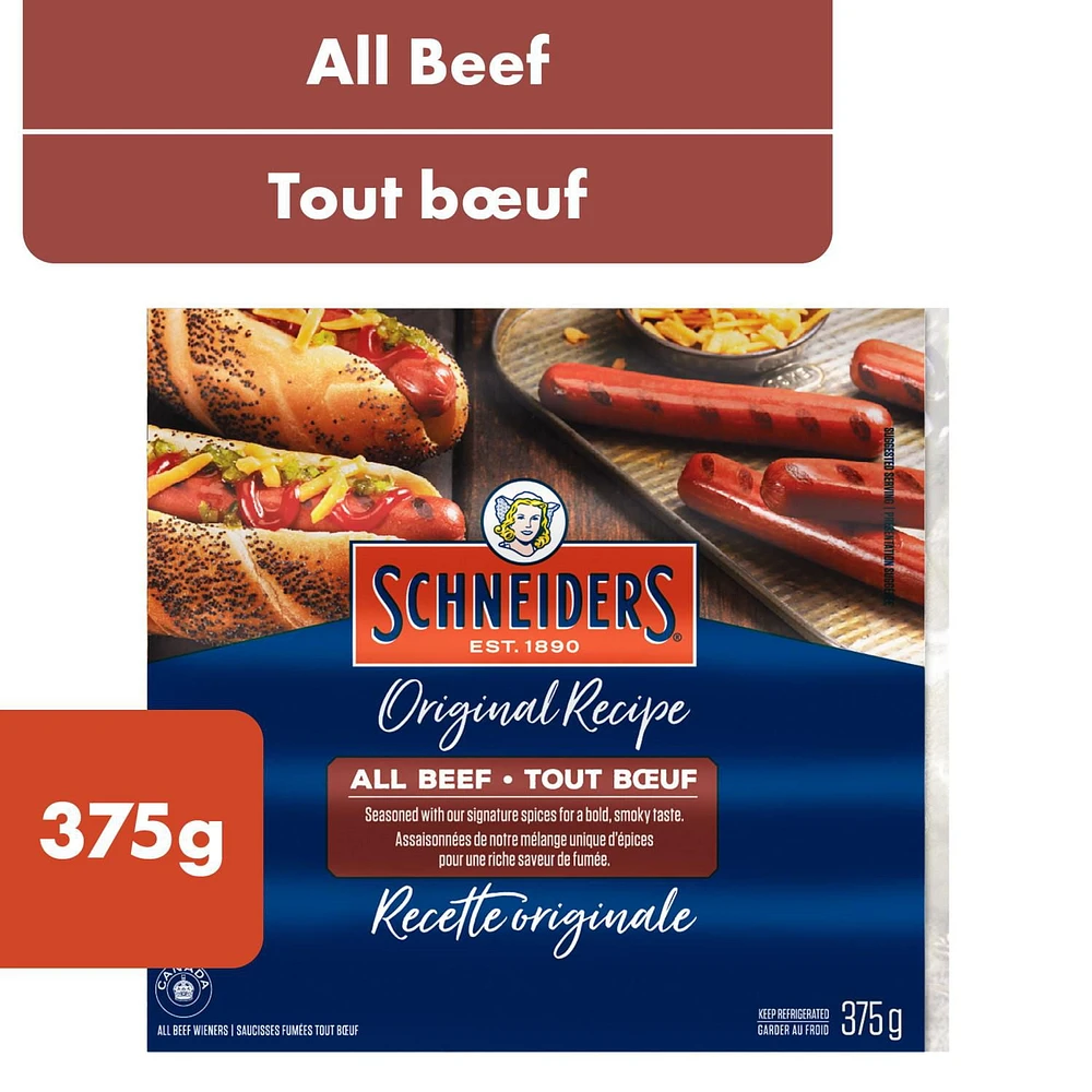 Schneiders All Beef Hot Dogs, 375 g