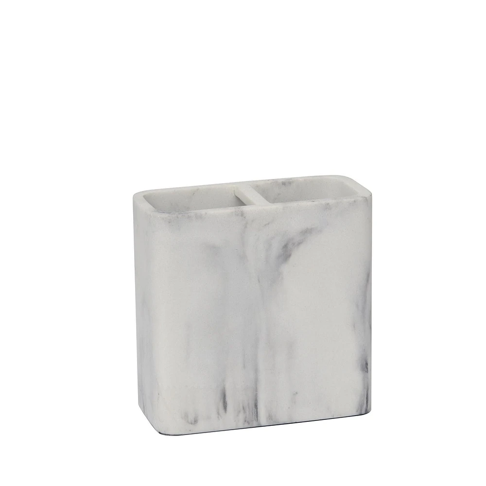 hometrends Faux Marble White Toothbrush Holder, 1 sandstone toothbrush holder for bathroom use, Sandstone toothbrush holder