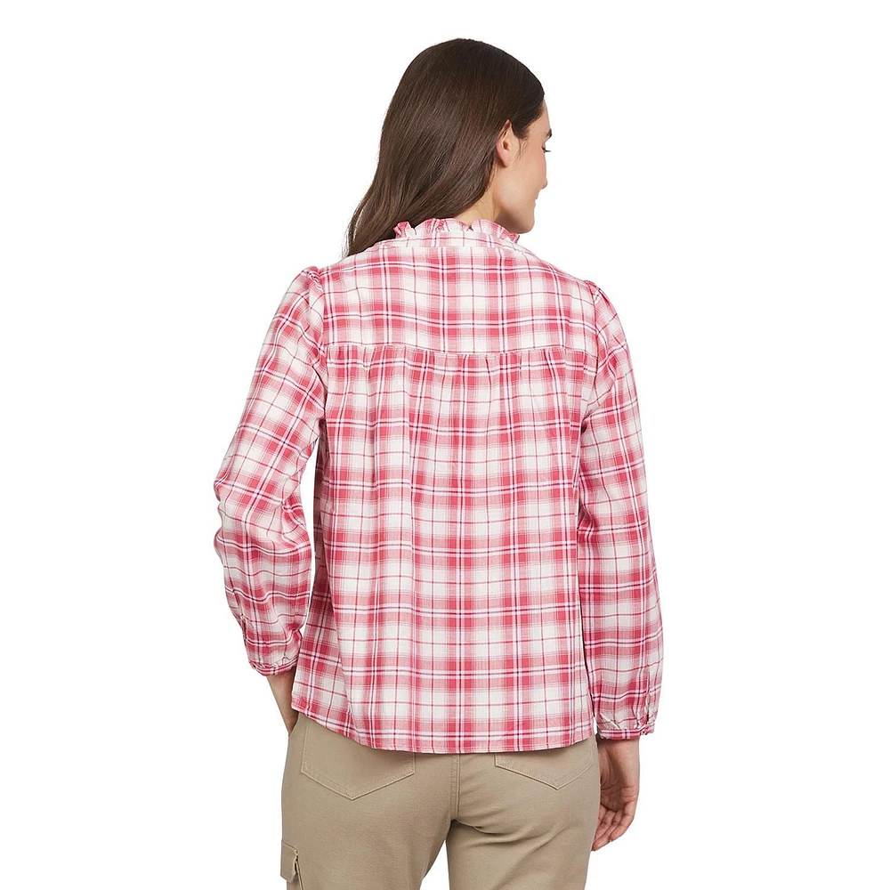 CHAPS HENLEY BLOUSE, BLOUSE