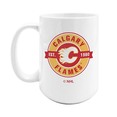 OFFICIALLY LICENSED NHL 15OZ SUBLIMATED COFFEE MUG CALGARY FLAMES