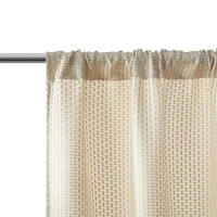Ensemble de 4 panneaux de rideaux Wave Jacquard Mainstays, Gris Foncé, 27,5" L x 84" H Rideaux de fenêtre 4 pièces à passe-tringle