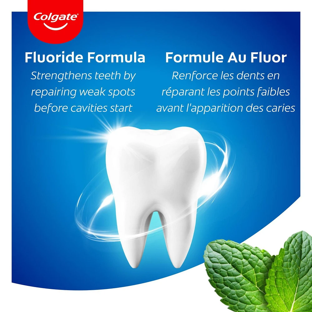 Colgate Cavity Protection Fluoride Toothpaste, Regular, 4 x 120 mL