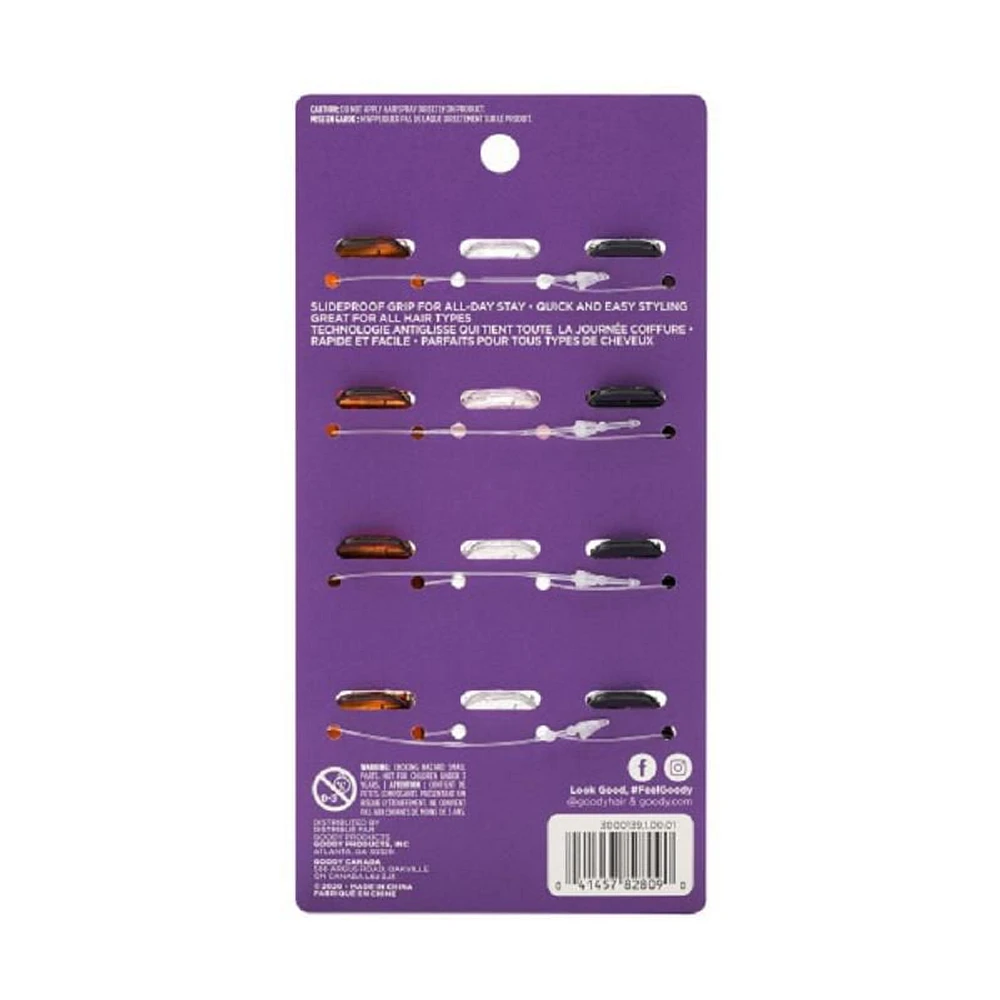 Goody Classics Small Half Claw Clips 3 Pronged, Goody Small Clips