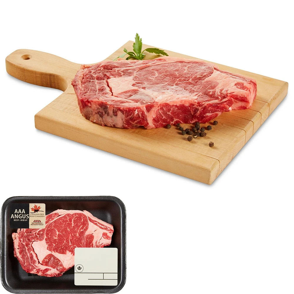 Boneless Beef Rib Steak, Your Fresh Market, 1 steak, AAA Angus Beef, 0.38 - 0.57 kg