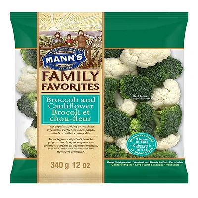 Brocolis et choux-fleurs Family Favourites de Mann's 12 oz