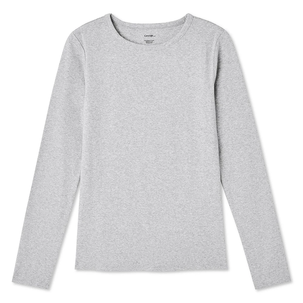 George Women's Slim Rib Long Sleeve Tee