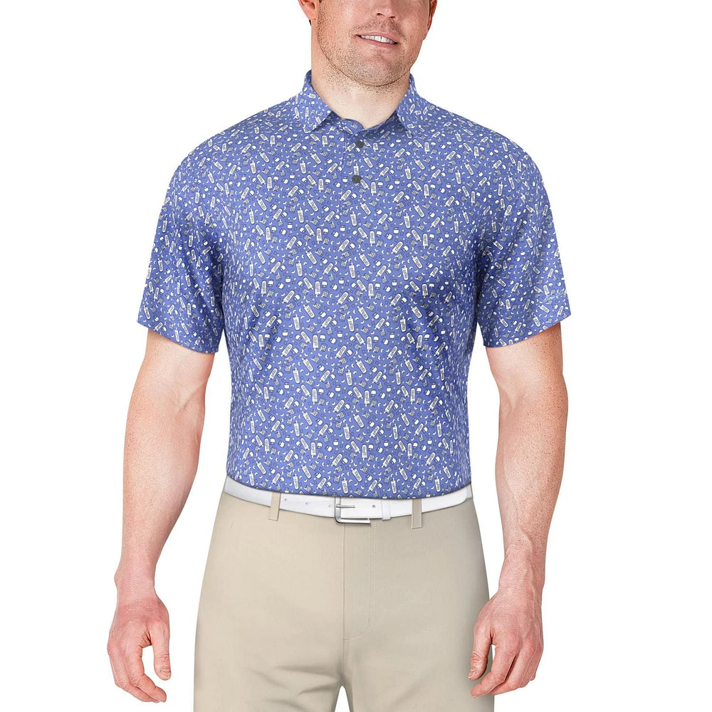 Ben Hogan Polo de golf à manches courtes imprimé Spring Break Drink pour hommes Polo de Golf Ben Hogan Pour Homme