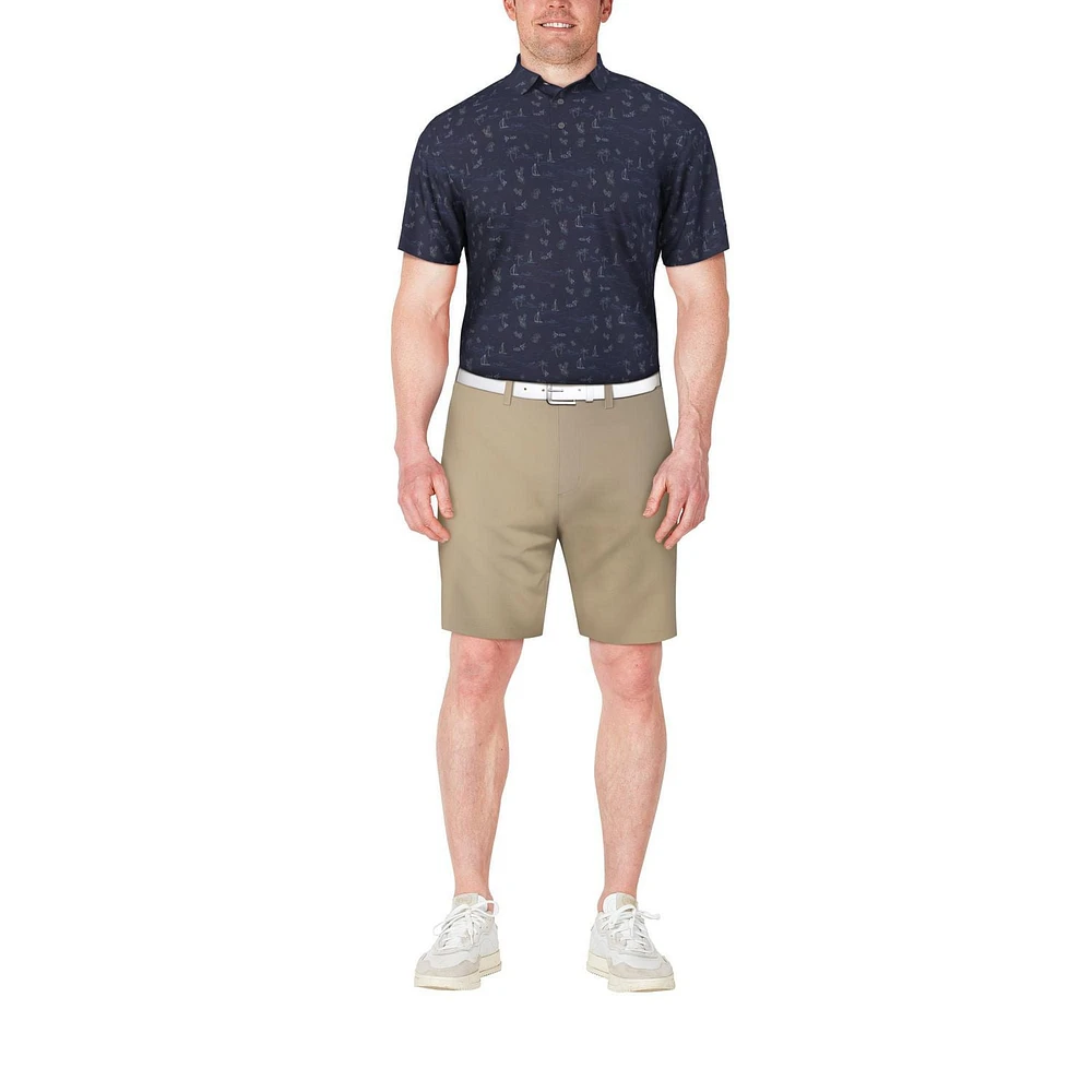 Ben Hogan Polo de golf à manches courtes pour homme avec imprimé Tropical Get Away