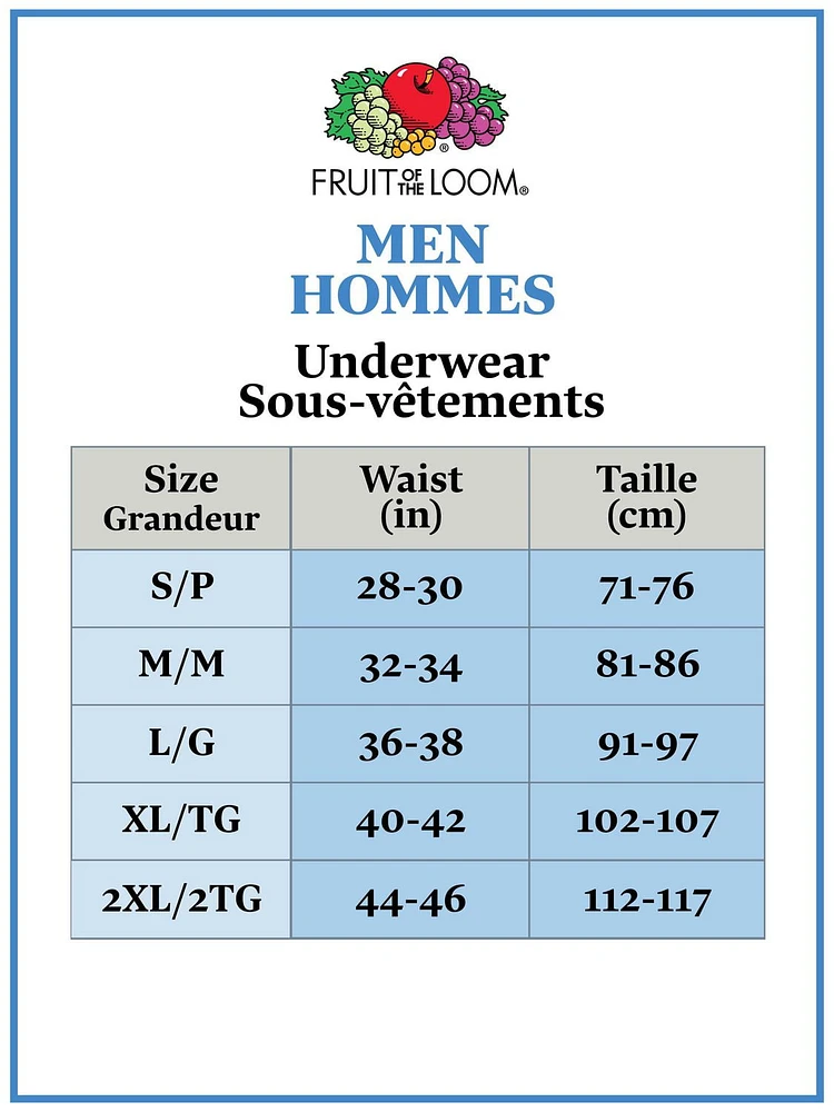 Caleçons Boxeurs Respirant Fruit of the Loom pour hommes