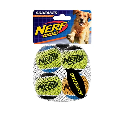 Balles de tennis Nerf pour chiens, très petites Paquet de 4