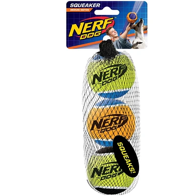 Nerf Tennis Ball Medium Dog Toy, 3 pack