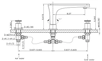 American Imaginations Chrome Bathroom Faucet Set AI-2013