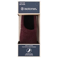 isotoner® Men's Paul Heather Knit Hoodback Slippers