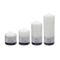 Mainstays Unscented White Pillar Candles, Pack of 3, 2.8"Dia x 4"H