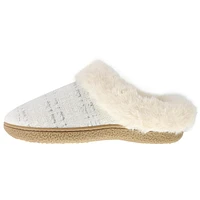 Isotoner® Women's Stacey Cozy Plaid Hoodback Slippers with Plush Faux Fur