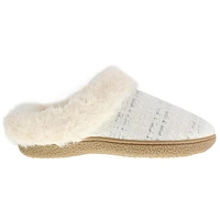 Isotoner® Women's Stacey Cozy Plaid Hoodback Slippers with Plush Faux Fur