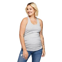 Paisley Sky Maternity Ruched Rib Racerback Tank