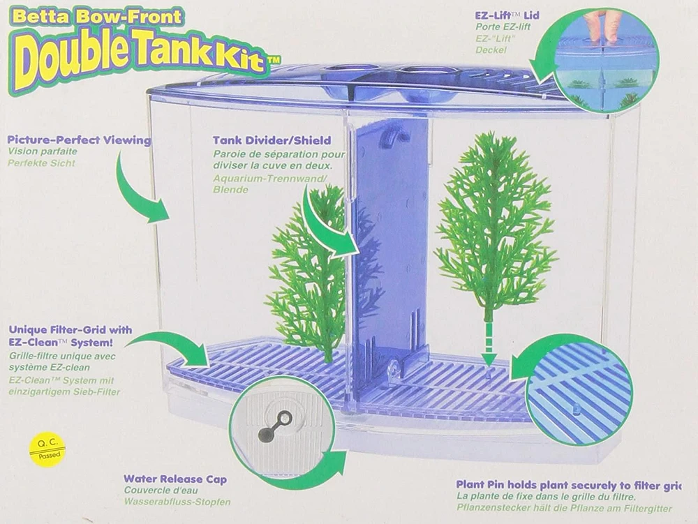 Penn-Plax Kit double Bow Beta 0,7 gallon réservoir Betta
