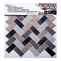 Truu Design Self-Adhesive Peel and Stick Herringbone Backsplash Wall Tiles
