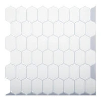 Truu Design Decorative Self-Adhesive Peel and Stick Backsplash Oval Wall Tiles