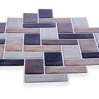 Truu Design Self-Adhesive Peel and Stick Herringbone Backsplash Wall Tiles