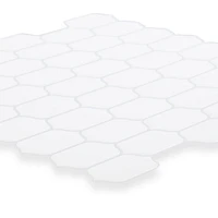 Truu Design Decorative Self-Adhesive Peel and Stick Backsplash Oval Wall Tiles