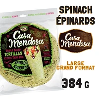 Casa Mendosa Spinach 10" Large Tortillas, 6 ct, 384 g