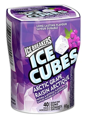 ICE BREAKERS ICE CUBES Arctic Grape Sugar Free Gum, 40 pieces