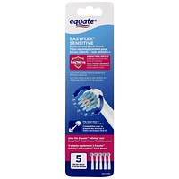 Equate™ Sensitive Easy Flex® Replacement Brush Heads, 5 Count