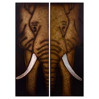 Truu Design Two Piece Elephant Wall Art