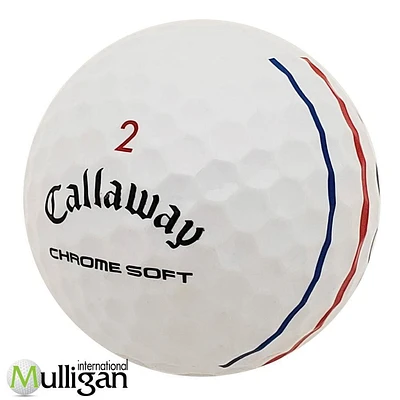 Mulligan - 12 Callaway Chrome Soft Triple Track 5A Pristine Recycled Used Golf Balls, White