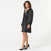 DV SATIN CROSS OVER DRESS