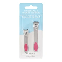 Equate Beauty Fingernail & Toenail Clippers, 2 pieces