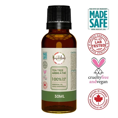 Buhbli Brands Huile essentielle d'arbre à thé 100% pure 30 ml 100% pur, sans additifs!